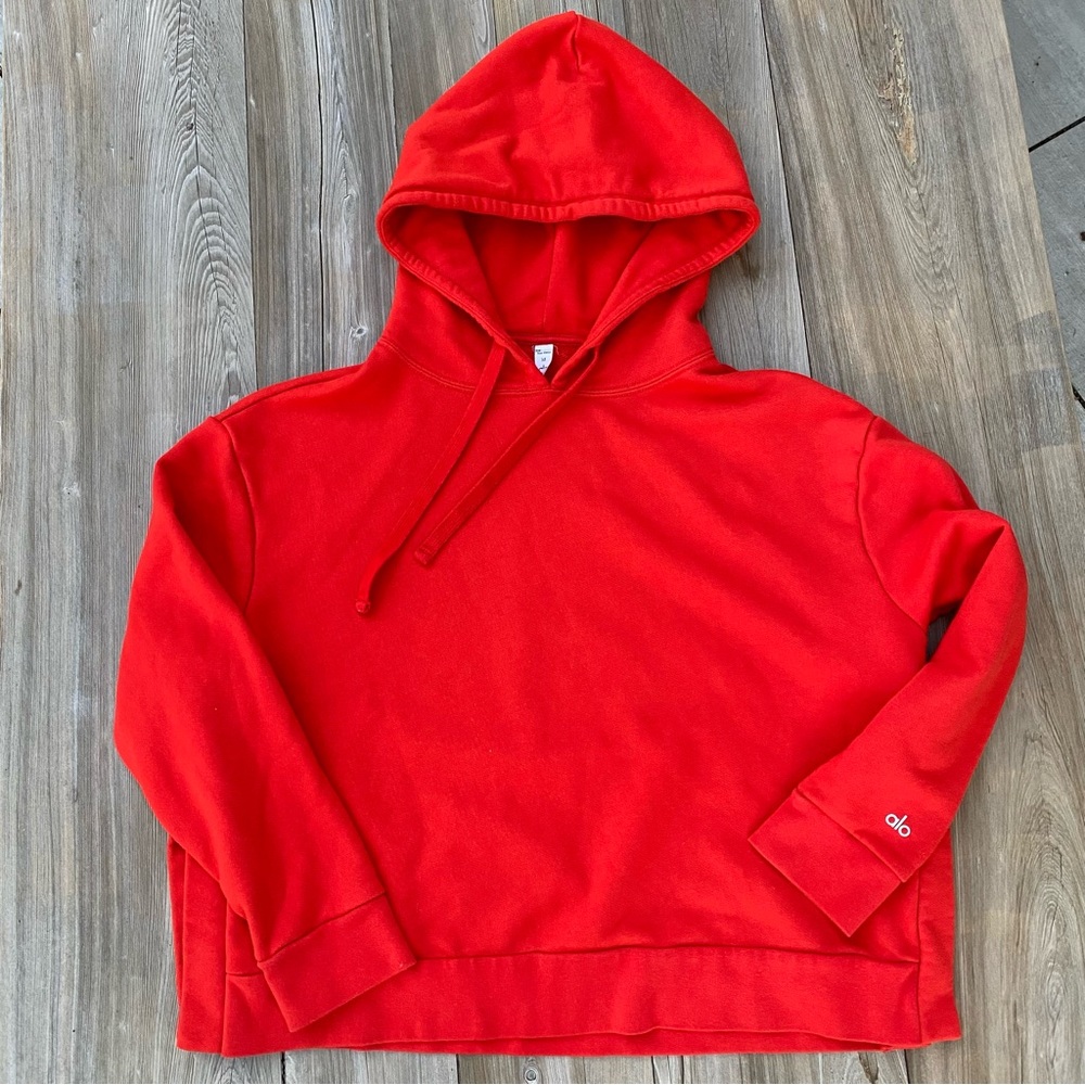 Alo Yoga Red Hoodie New York Size Medium